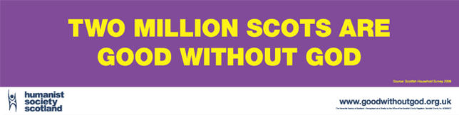 Banner 2 million Scots good without god
